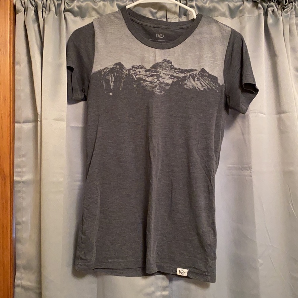 tentree gray mountain t shirt